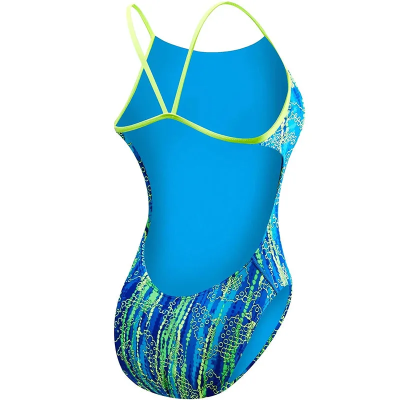 TYR - Hiromi Cutoutfit Ladies Swimsuit - Blue/Green