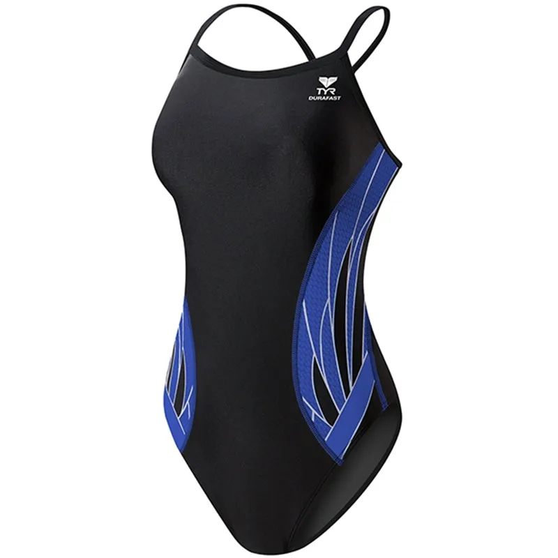 TYR - Phoenix Splice Diamondfit Ladies Swimsuit - Black/Blue