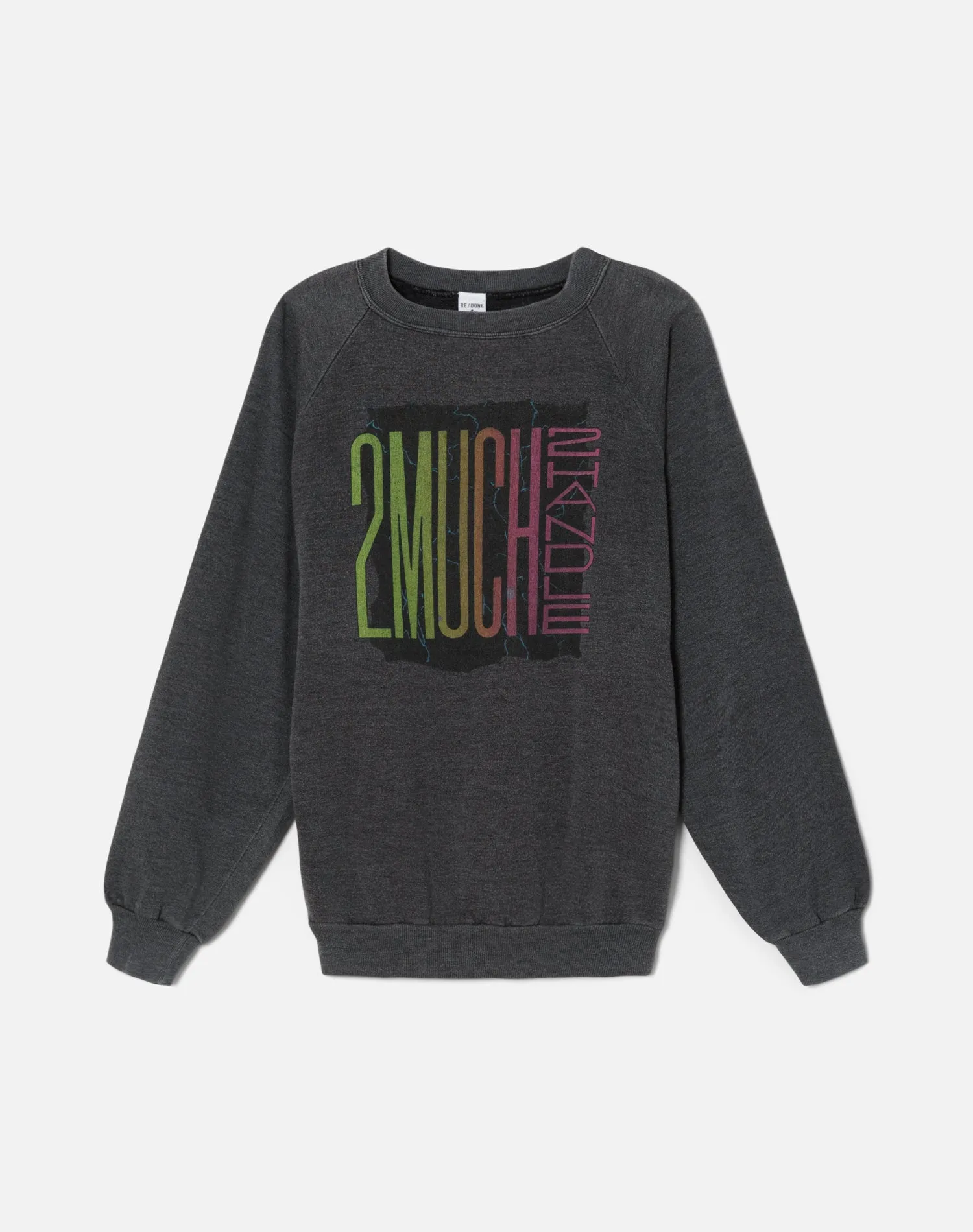 Upcycled Overdye Graphic Sweatshirt Heathered Black