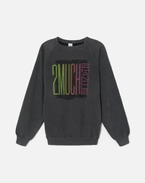 Upcycled Overdye Graphic Sweatshirt Heathered Black