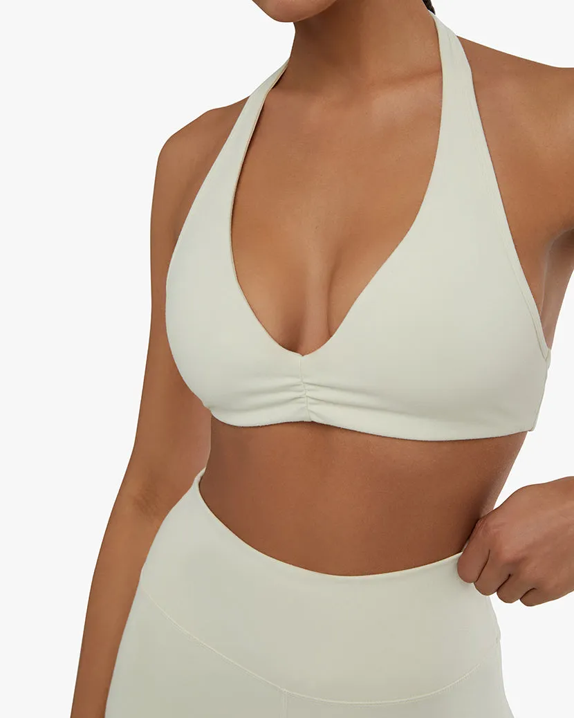 V-neck Halter Bra | Cream