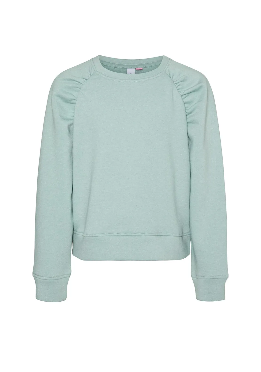 Vero Moda Girl Melany Long Sleeve Sweater, Gray Mist