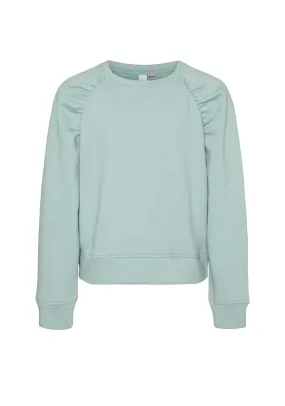 Vero Moda Girl Melany Long Sleeve Sweater, Gray Mist