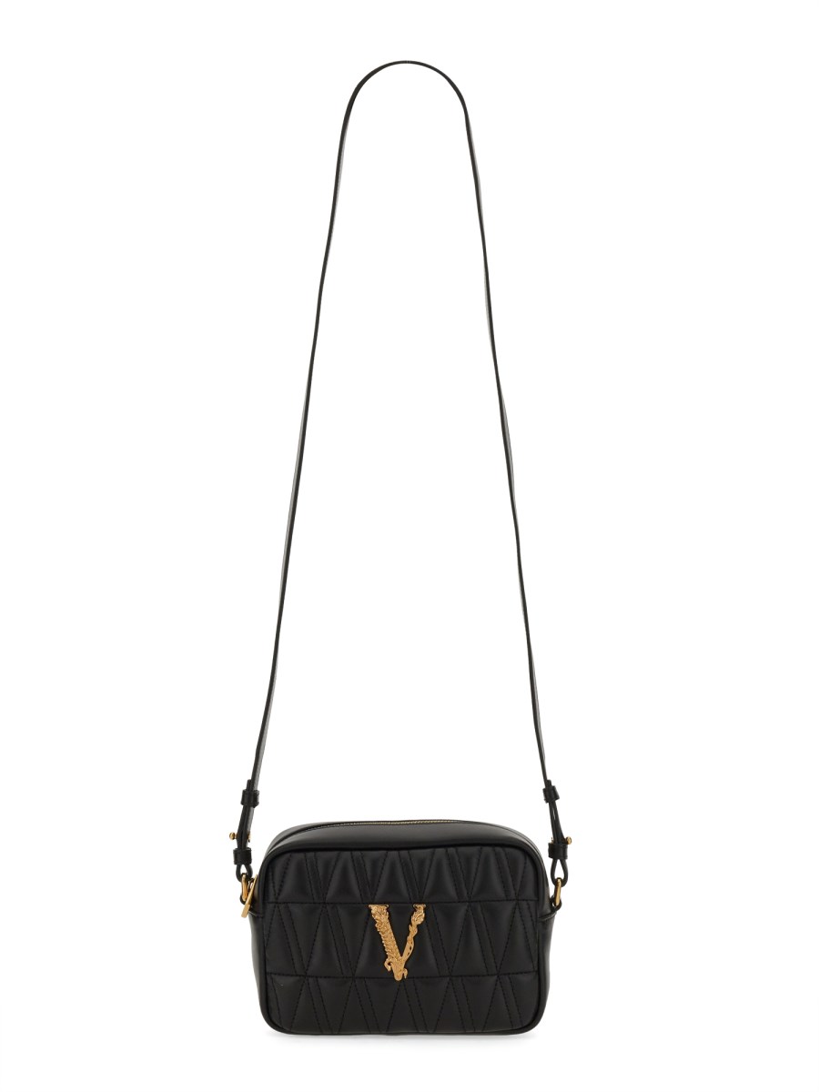 VERSACE VIRTUS Leather Shoulder Bag