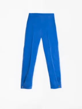 Vilagallo CHANTAL OCEAN BLUE POPLIN TROUSERS