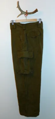 vintage 1950s canvas pants 50s French army cargo trousers 33 inch waist