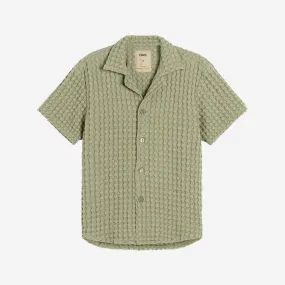 Waffle Cuba Vacation Shirt - Dusty Green