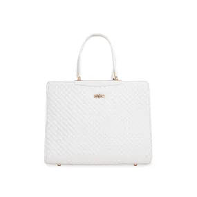 White Formal Hand Bag P36044