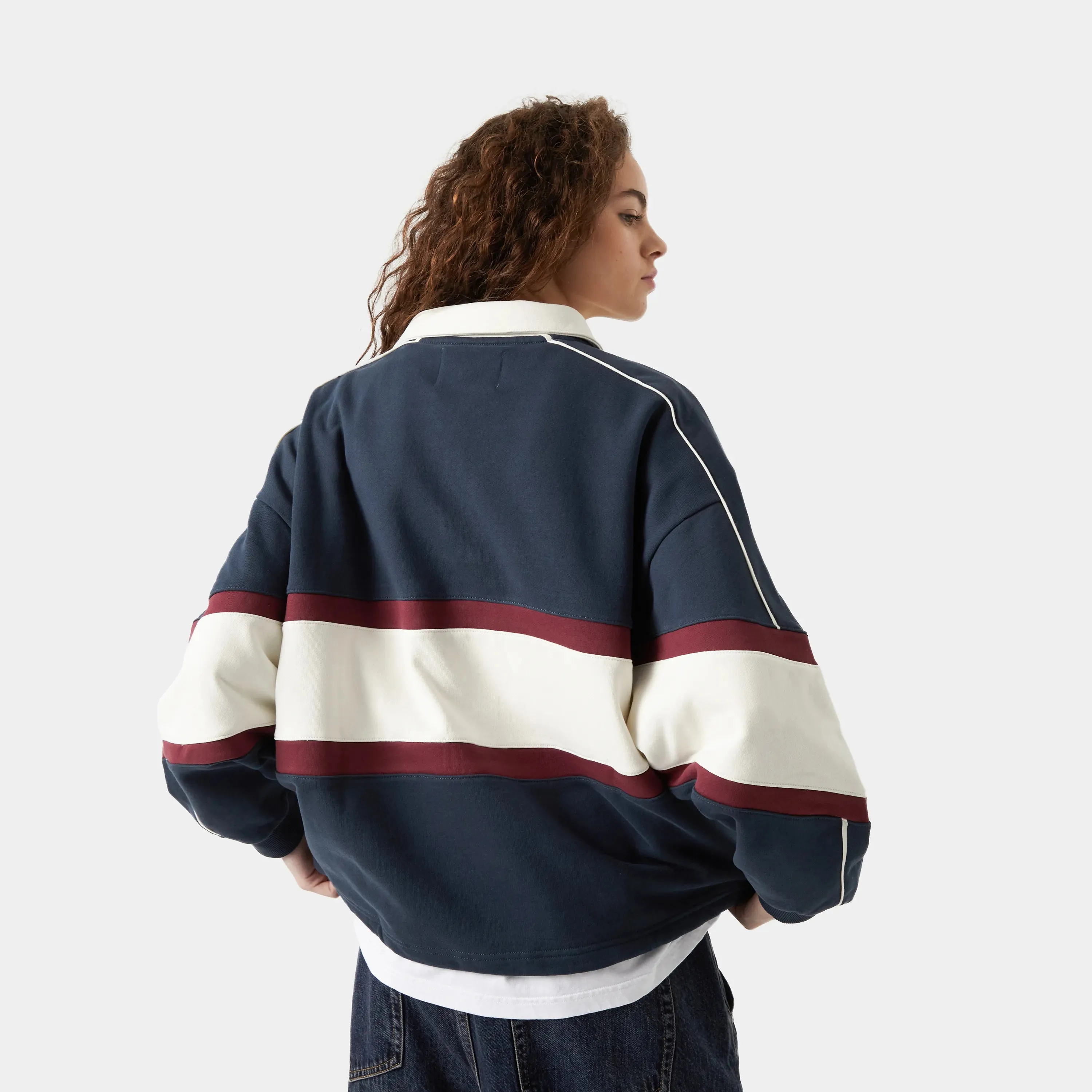 Whiz Navy Polo Sweatshirt