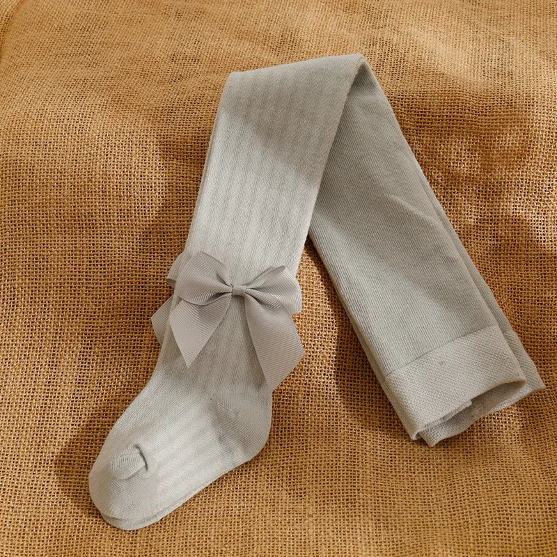 Bow Detail Solid Color Socks for Girls