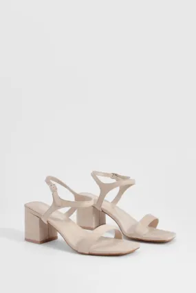 Wide Width Low Block 2 Part Heels