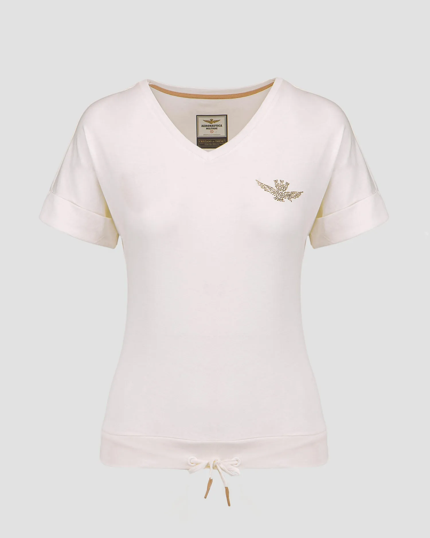 Women's white T-shirt Aeronautica Militare 241ts2232dj510-73004