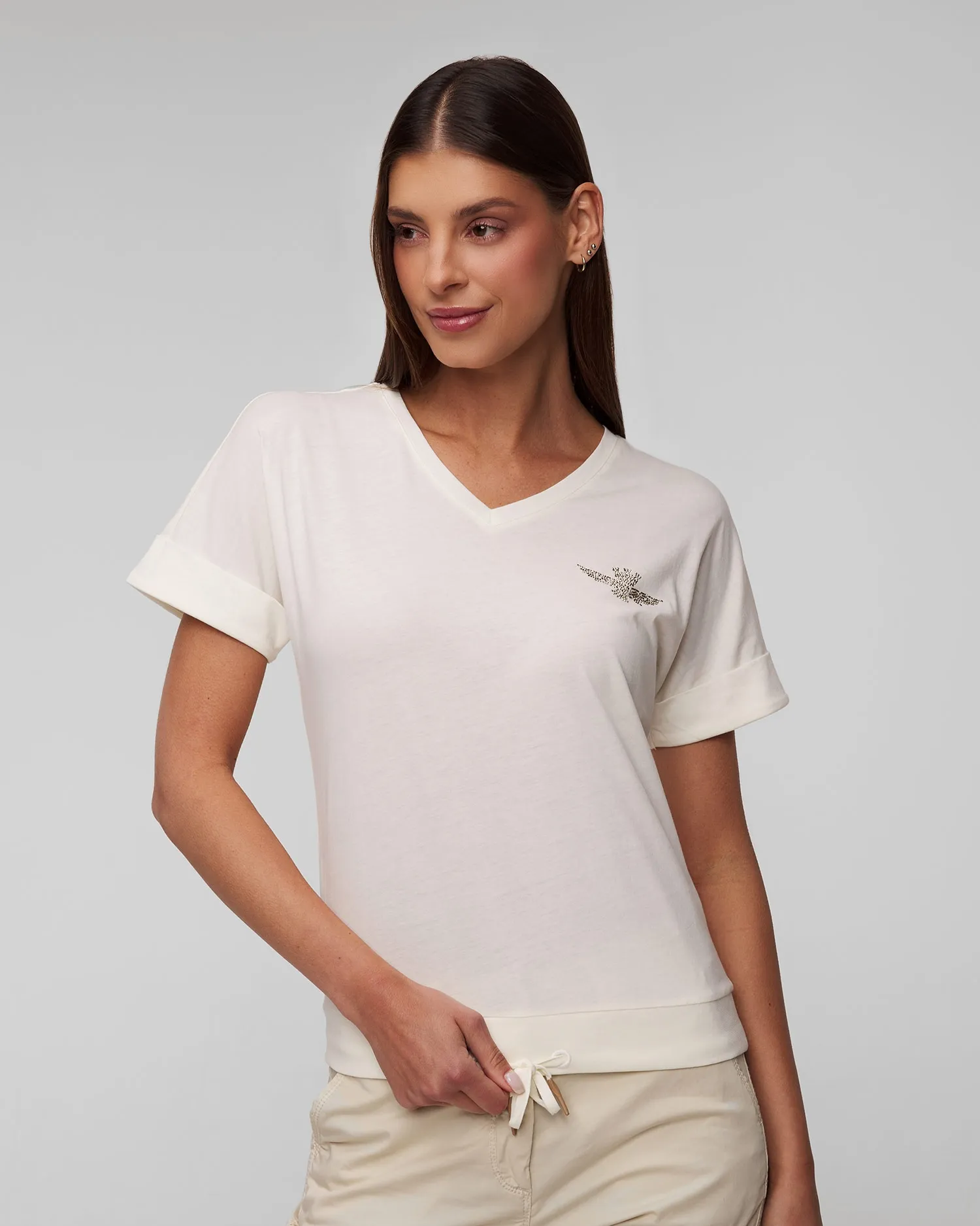 Women's white T-shirt Aeronautica Militare 241ts2232dj510-73004