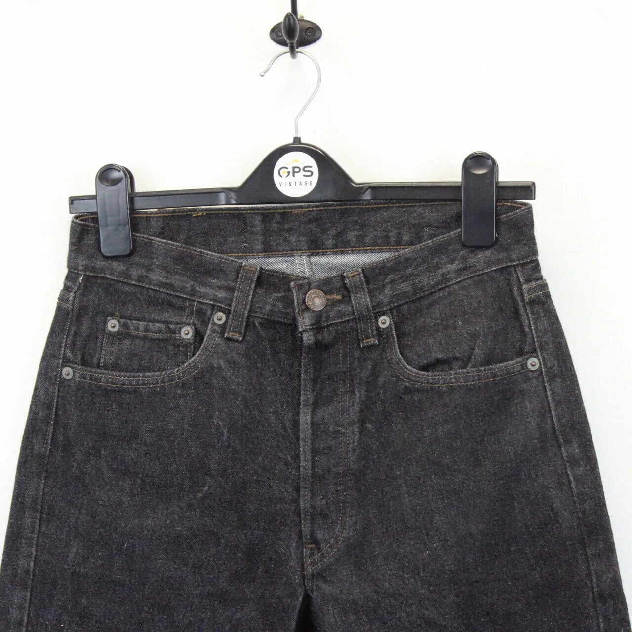 Womens LEVIS 501 Jeans Black Charcoal | W28 L24