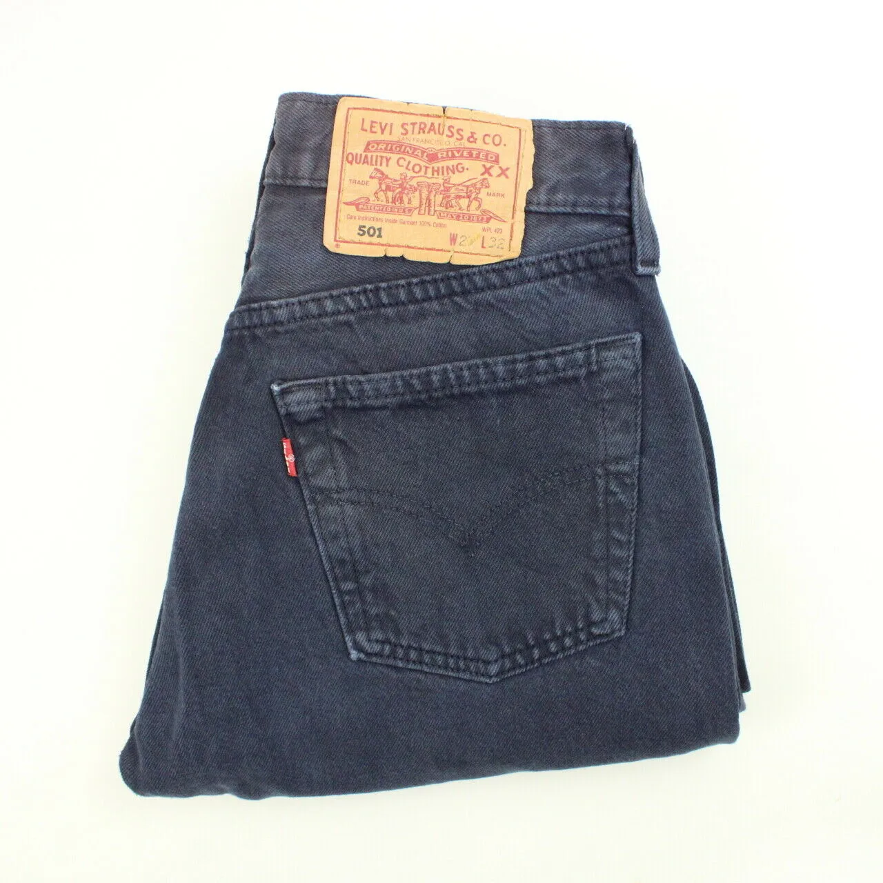 Womens LEVIS 501 Jeans Navy Blue | W26 L32