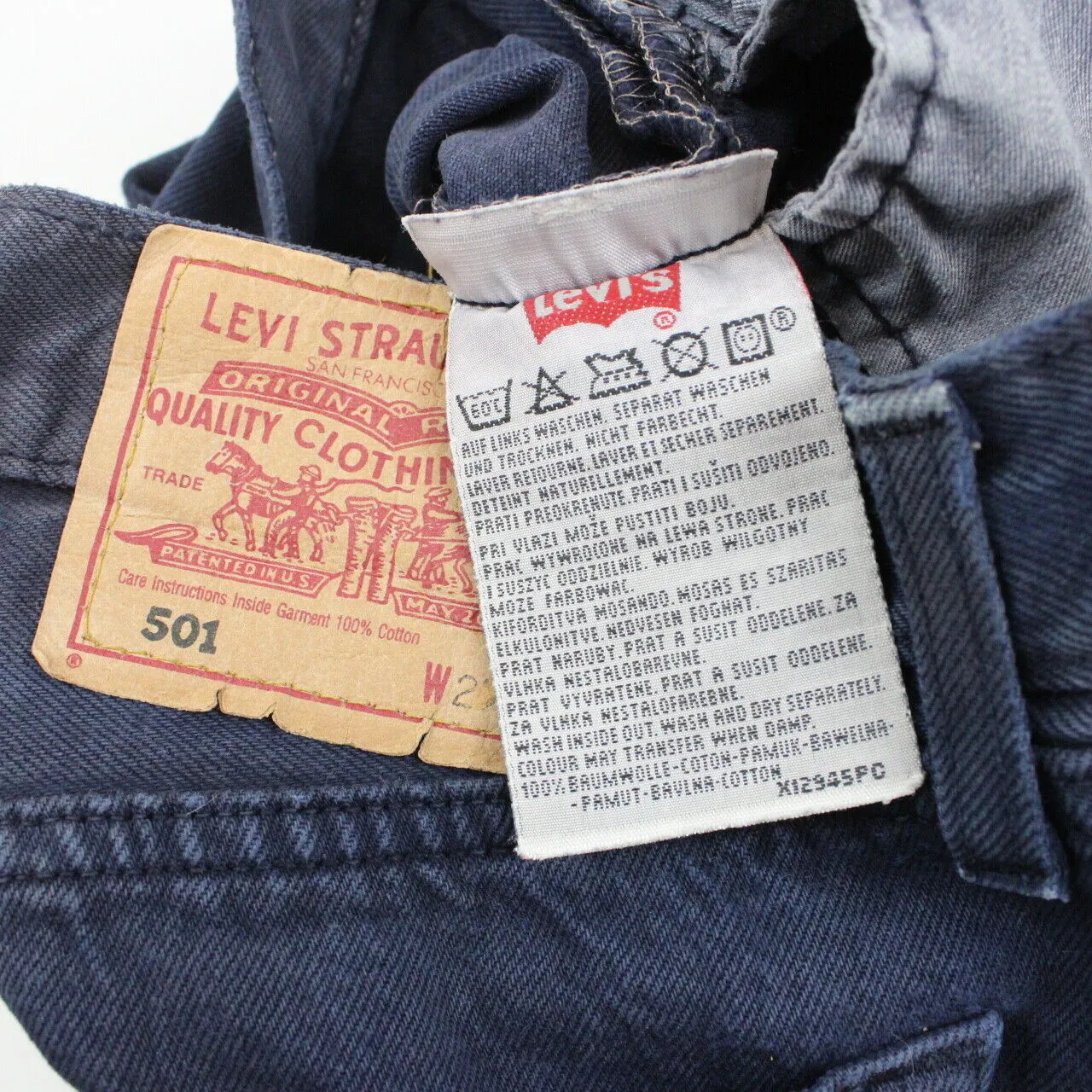 Womens LEVIS 501 Jeans Navy Blue | W26 L32