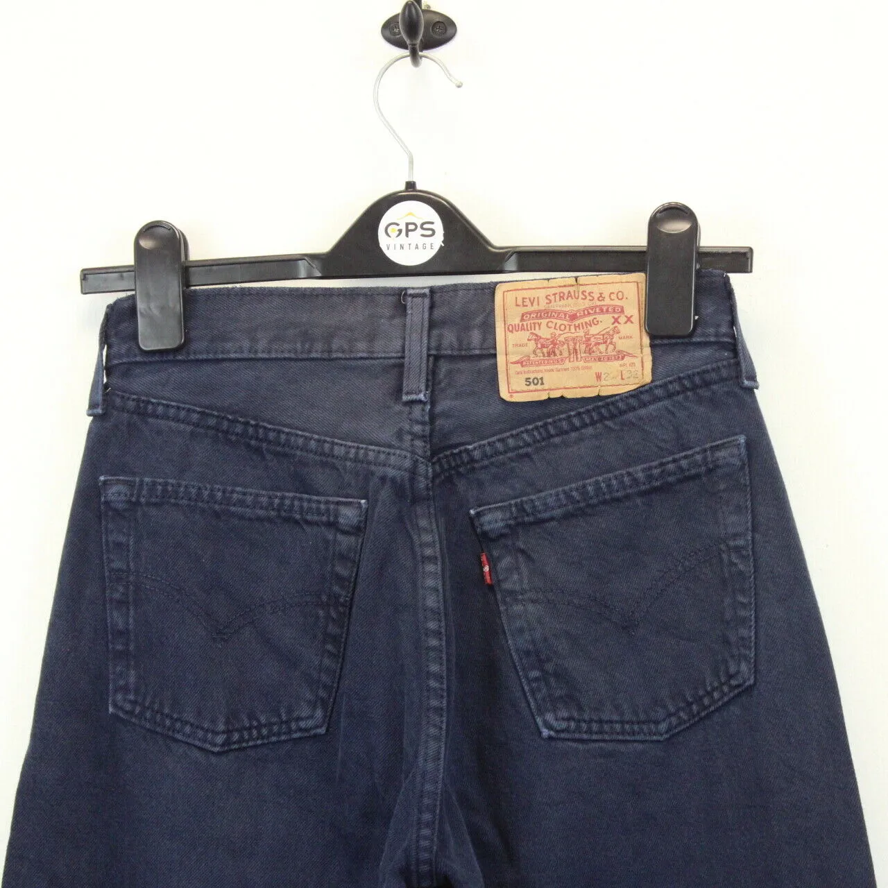 Womens LEVIS 501 Jeans Navy Blue | W26 L32