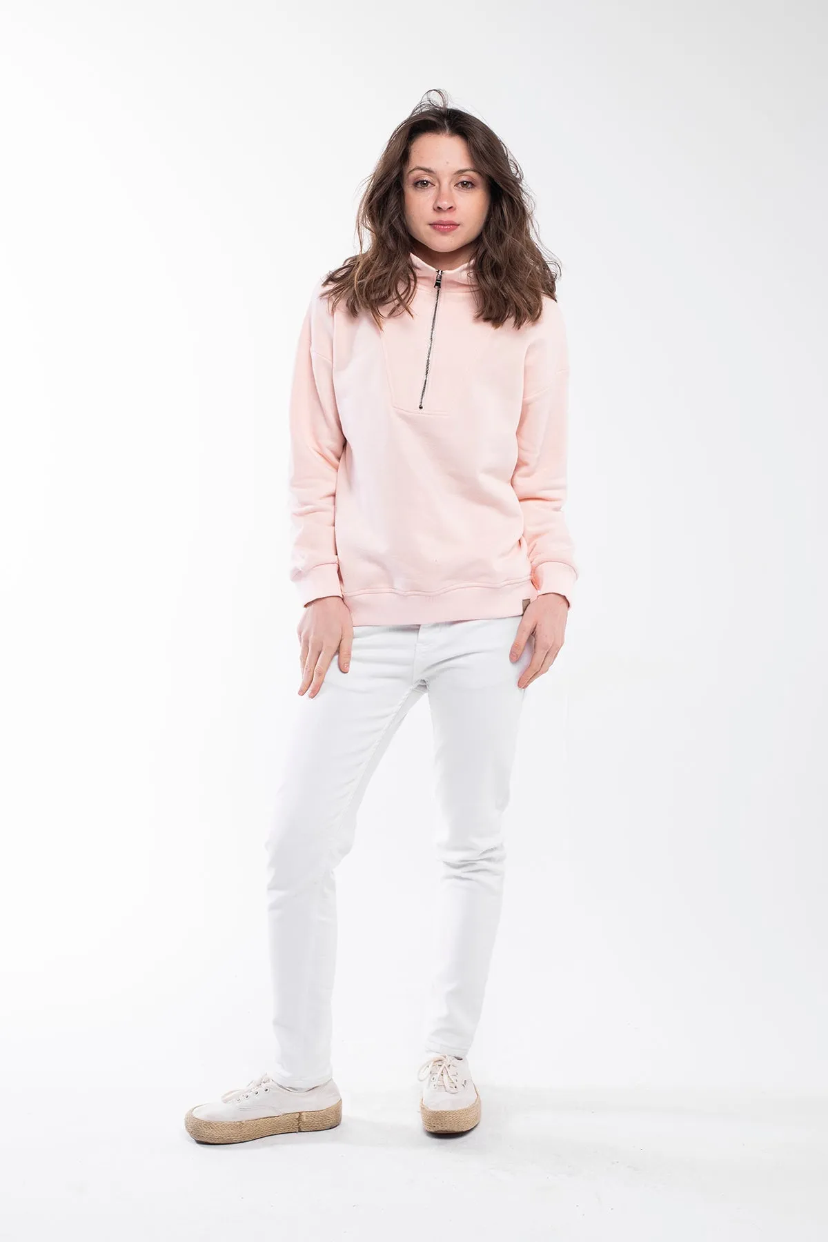 Zipped Neck Sweatshirt